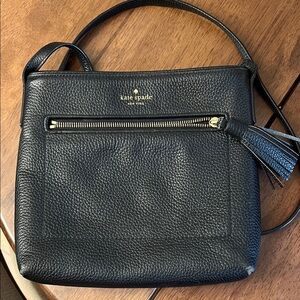 //KATE SPADE// Black Pebbled Leather Crossbody Bag